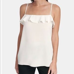 DKNY Sexy Dress Suit Top White Camisole Size Large